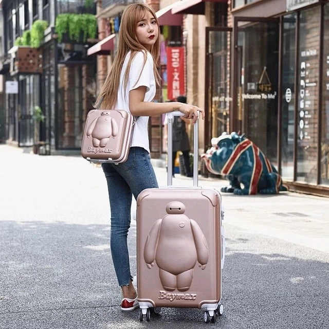 Kids Anime Rolling Luggage Set Women Trolley Suitcase Girls&Child Pink Cute Spinner Brand Carry