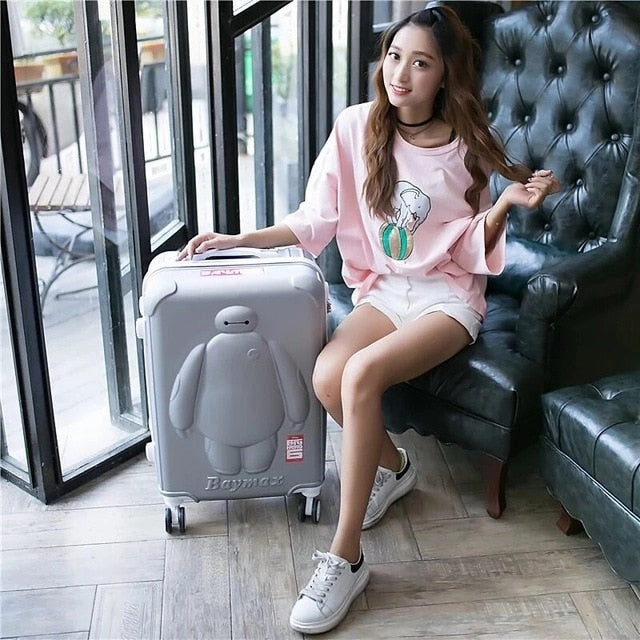 Kids Anime Rolling Luggage Set Women Trolley Suitcase Girls&Child Pink Cute Spinner Brand Carry