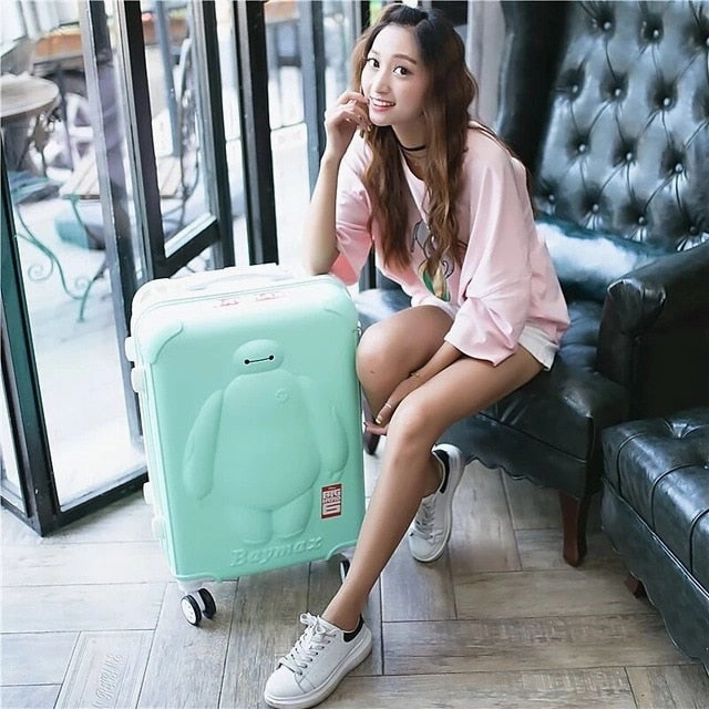Kids Anime Rolling Luggage Set Women Trolley Suitcase Girls&Child Pink Cute Spinner Brand Carry