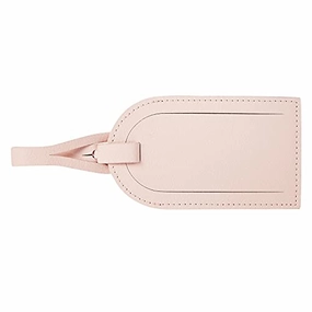 kikki.K Signature Edition Collection - Leather Luggage Tag in Blush, Luggage Tag Insert, Plastic Window, Large Size Insert Section for Business Cards, 4.53" L x 2.60" W x 0.20" H
