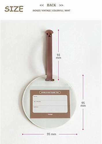 King&Pig 4pcs World Map Luggage Tags Suitcase Luggage Tags Travel Accessories Baggage Name Tags (map)