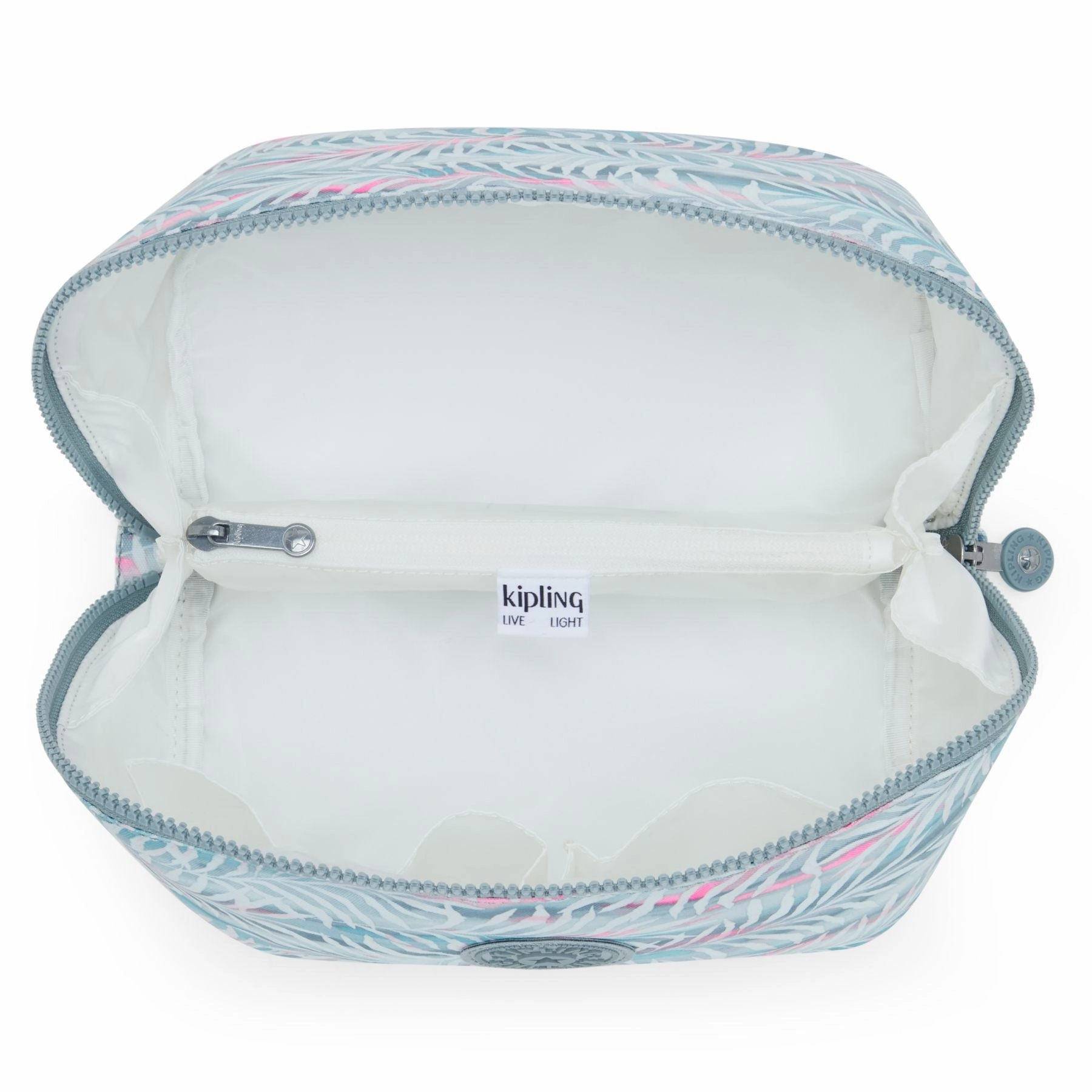 Kipling Mirko Medium Printed Toiletry Bag - Palmtree Leaves