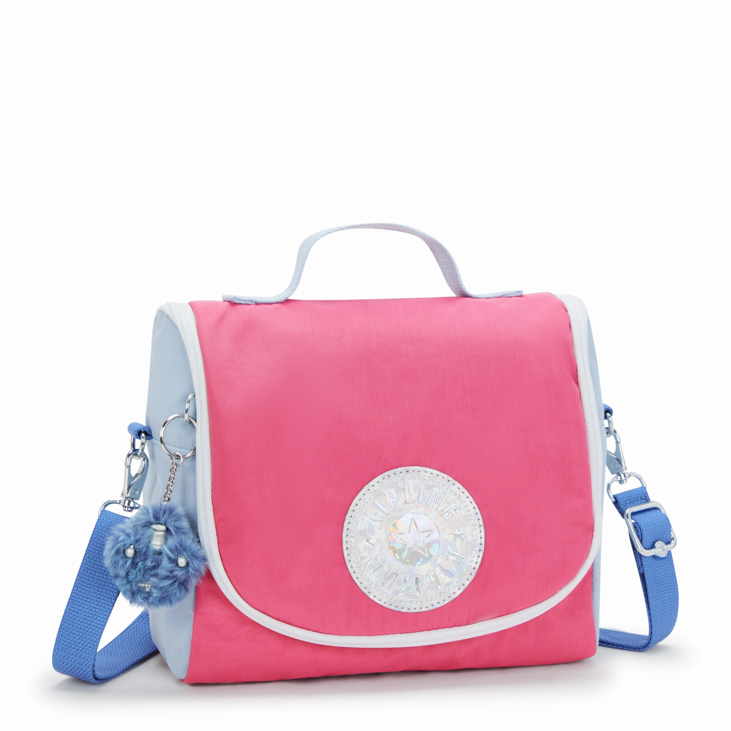 Kipling New Kichirou Lunch Bag - Happy Pink Mix