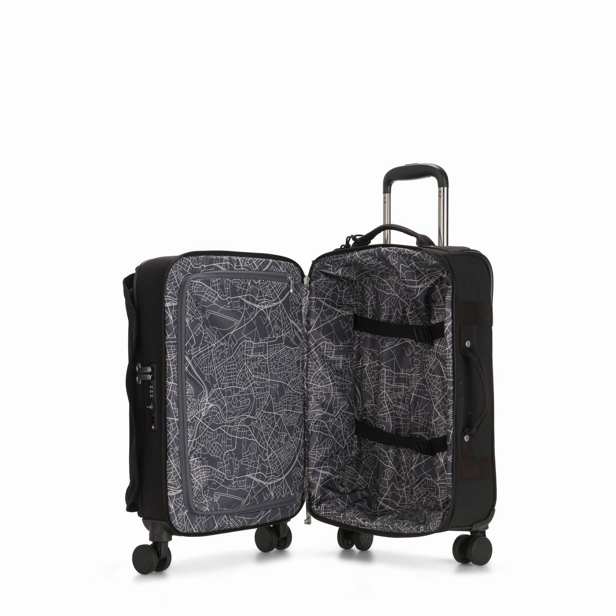 Kipling Spontaneous Small Rolling Luggage - Black Noir
