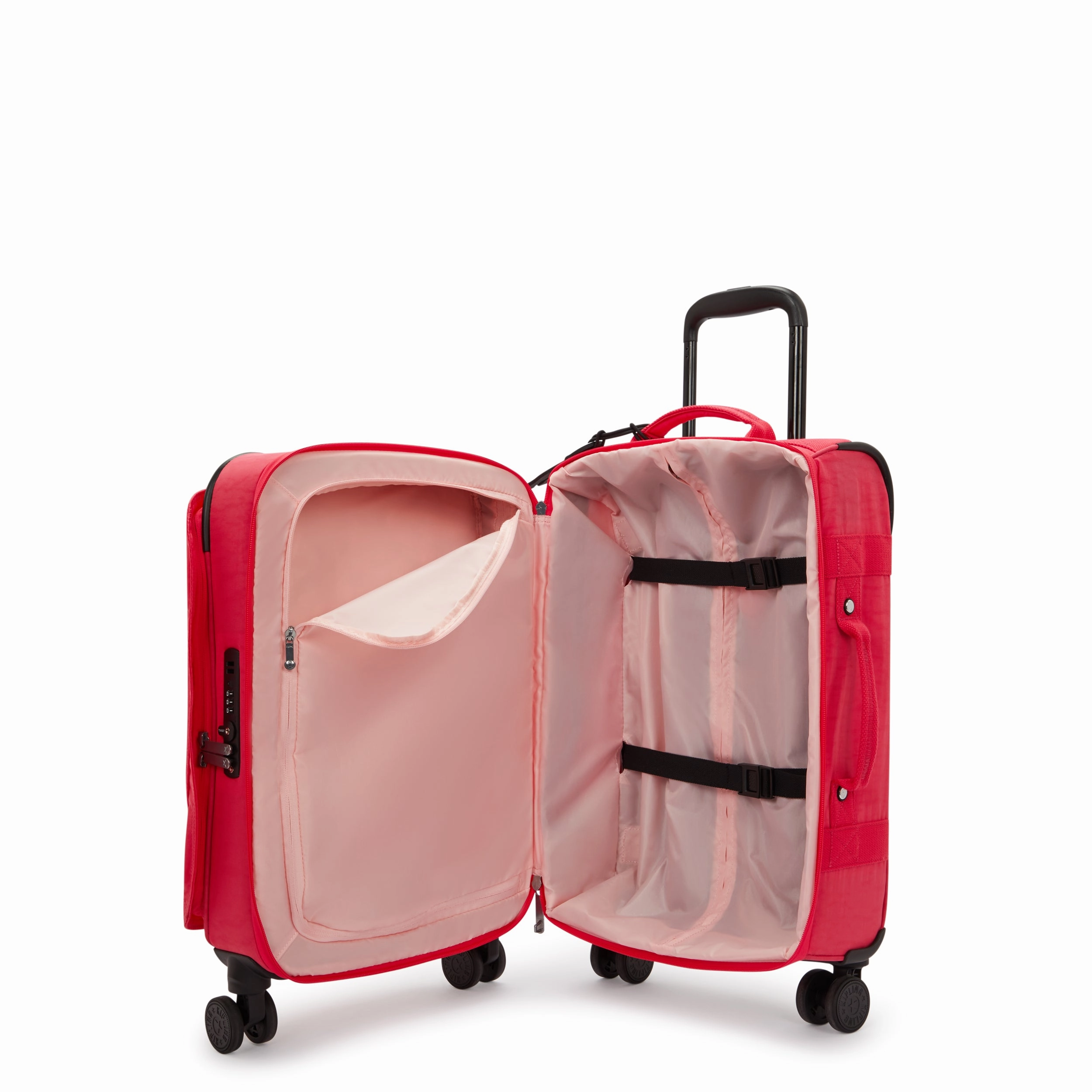 Kipling Spontaneous Small Rolling Luggage - Resort Pink