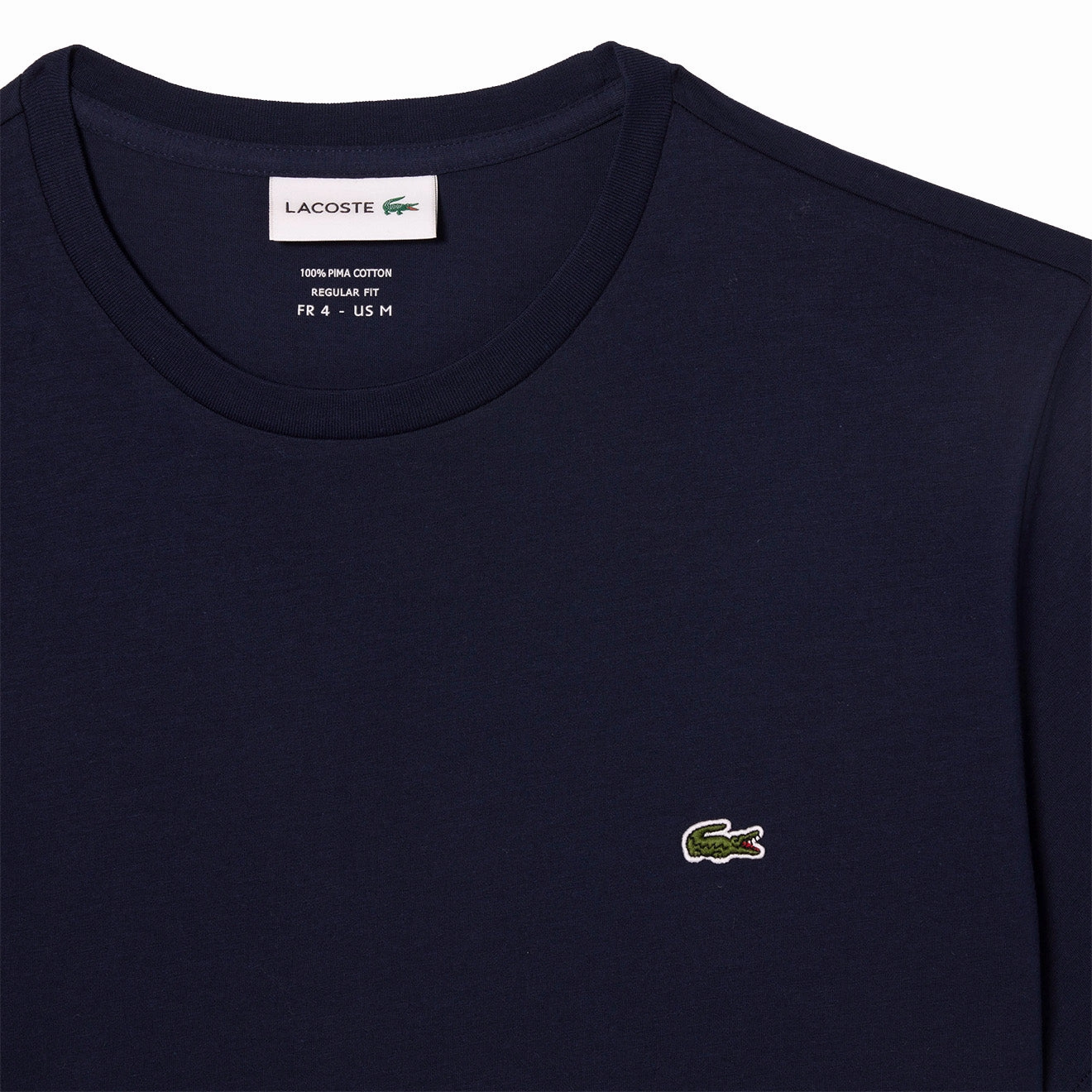 Lacoste Crew Neck Pima Cotton T-Shirt Navy Blue