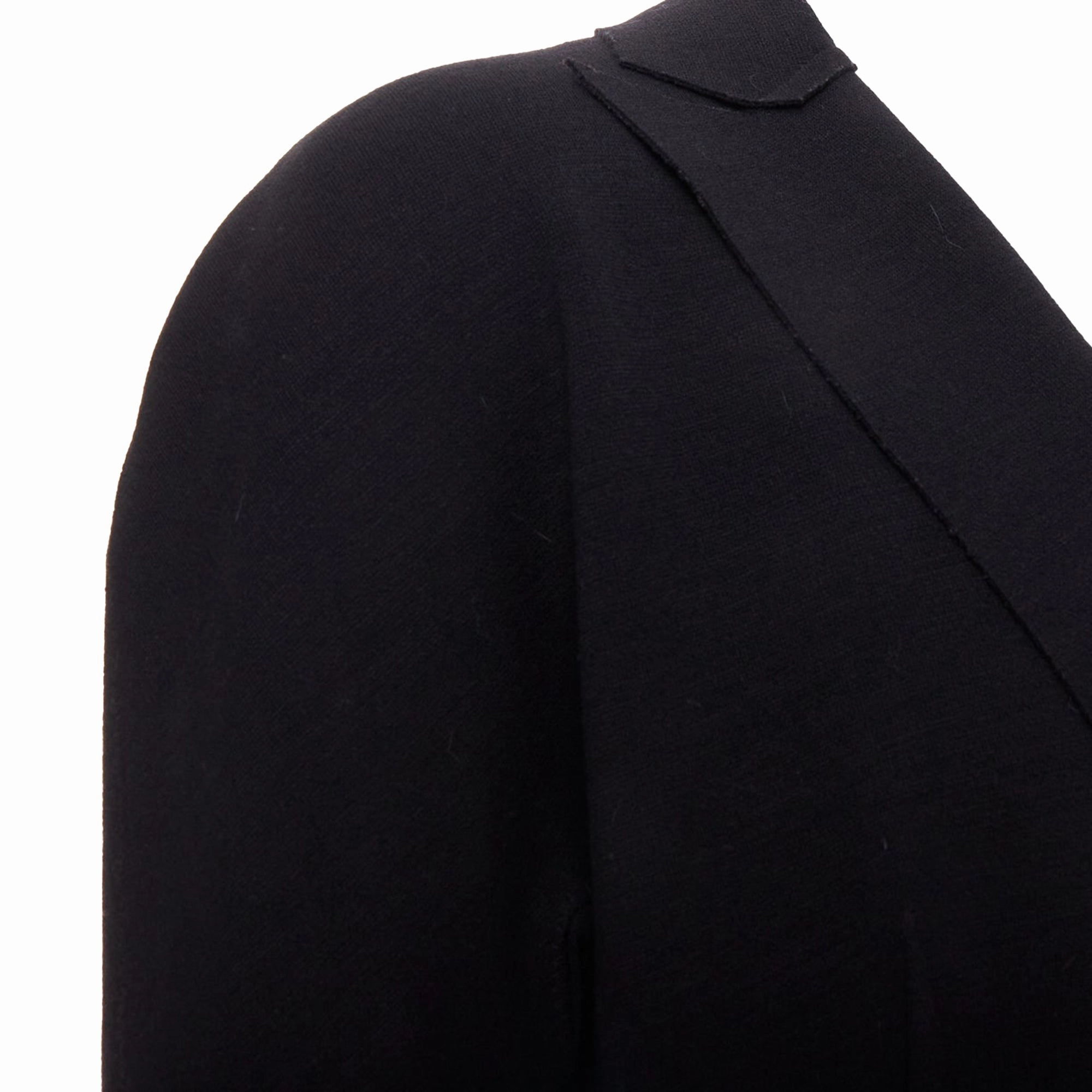 Lanvin Wool Blend Reverse Dart Knitted Fitted Blazer