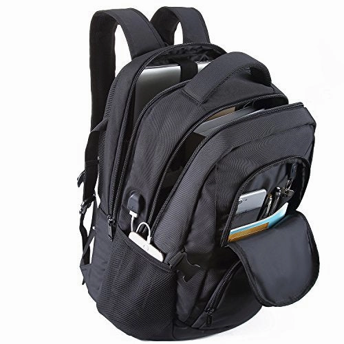 Laptop Backpack 18 Inches Waterproof Computer Back Pack With Usb Charge Port Shockproof