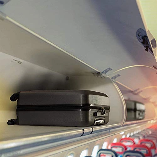Large Capacity Maximum Allowance 22x14x9 Built-in TSA Airline Approved Delta United Southwest Carry On Luggage Trolley Rolling Suitcase Body Size 19.3x14x9in | Small Hard Shell Underseat Bag 16x10x8in
