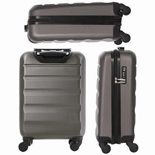 Large Capacity Maximum Allowance 22x14x9 Built-in TSA Airline Approved Delta United Southwest Carry On Luggage Trolley Rolling Suitcase Body Size 19.3x14x9in | Small Hard Shell Underseat Bag 16x10x8in