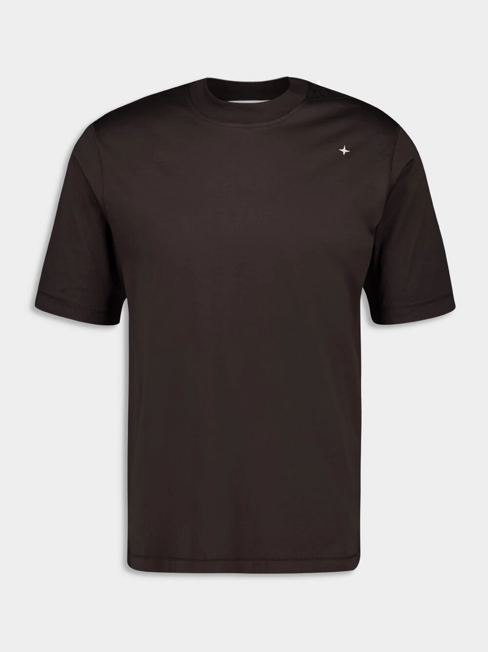 Lead Grey Mercerized Cotton Jersey T-Shirt Tops Mens - flannel shirts