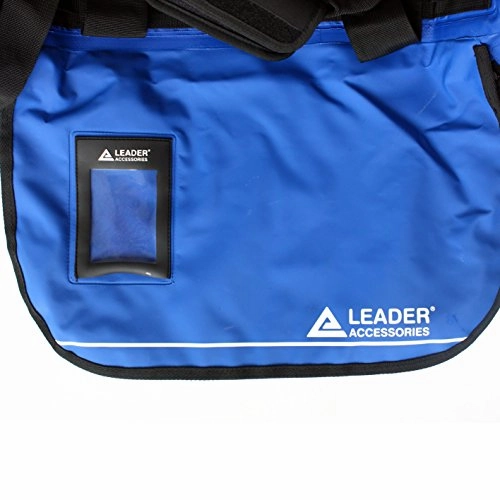Leader Accessories Deluxe Water Resistant PVC Tarpaulin Duffel Bag Backpack (Blue, 70L)