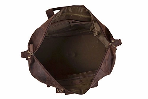 Leather Travel Duffel Bag Overnight Weekend Luggage Carry On Airplane Underseat