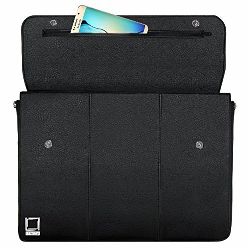Lencca Axis Vegan Leather For 13.5" Laptops With Removable Shoulder Strap (Lenaxis13Blk)