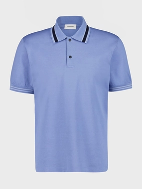 Light Blue Cotton Piqu Polo Shirt Tops Mens - men's t-shirts outlet
