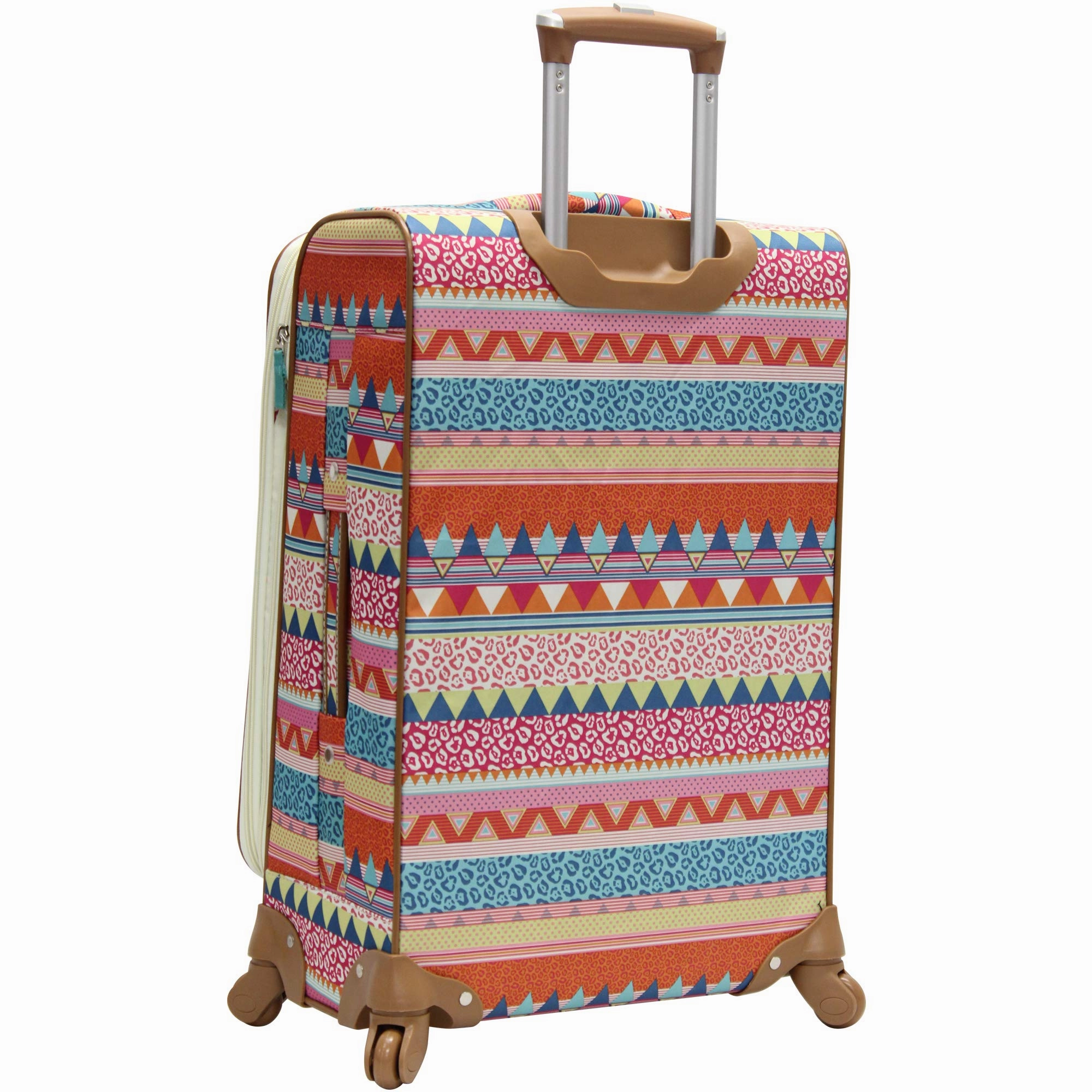 Lily Bloom Luggage 3 Piece Softside Spinner Suitcase Set Collection (On the Prowl)