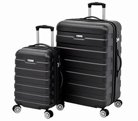 London Fog Hardside Spinner 2 Piece Set, Black SR