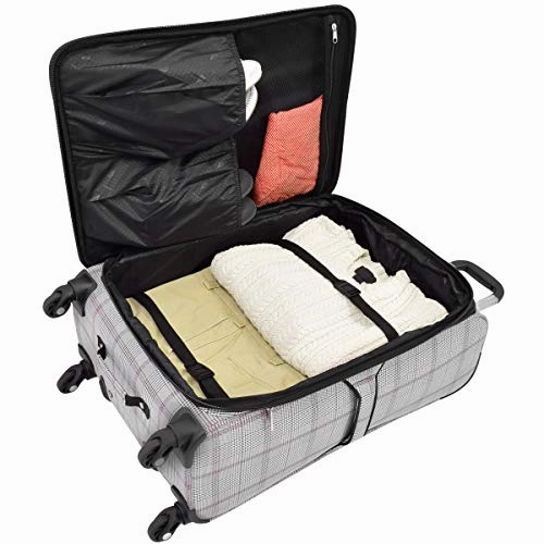 London Fog Knightsbridge 21" Carry-on Spinner, Grey Burgundy Glen Plaid