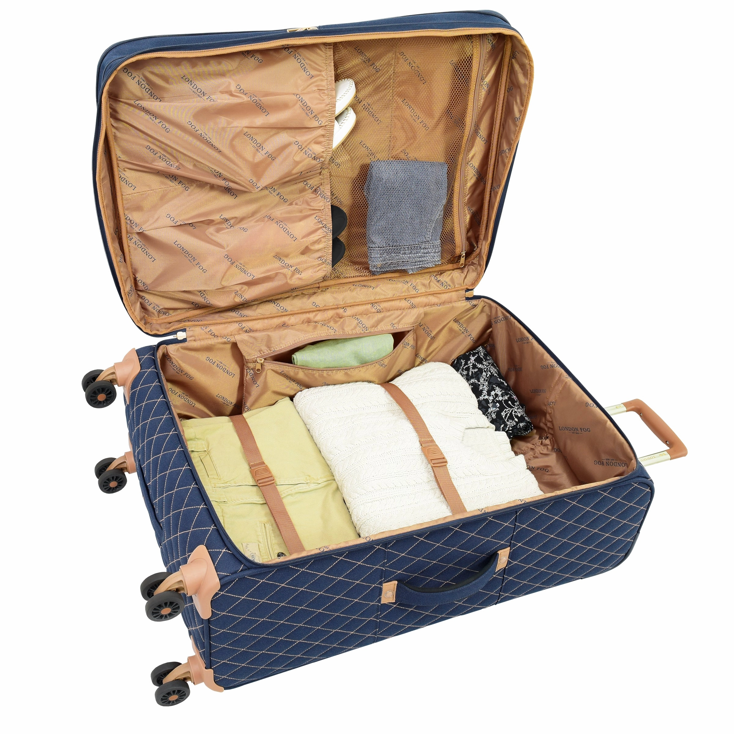 London Fog Queensbury Softside 4-Wheel Spinner Travel Luggage