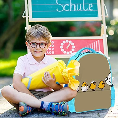 LORVIES Brown Bird Backpack Kids School Book Bags for Elementary Primary Schooler for Boys