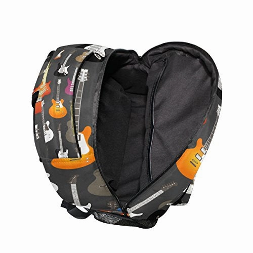 LORVIES Electric Guitars Background Casual Backpack School Bag Travel Daypack