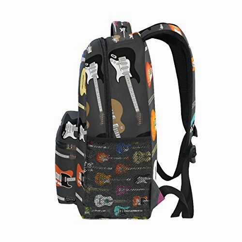 LORVIES Electric Guitars Background Casual Backpack School Bag Travel Daypack