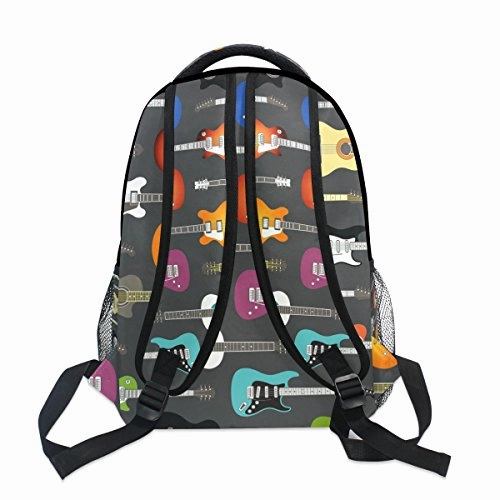 LORVIES Electric Guitars Background Casual Backpack School Bag Travel Daypack