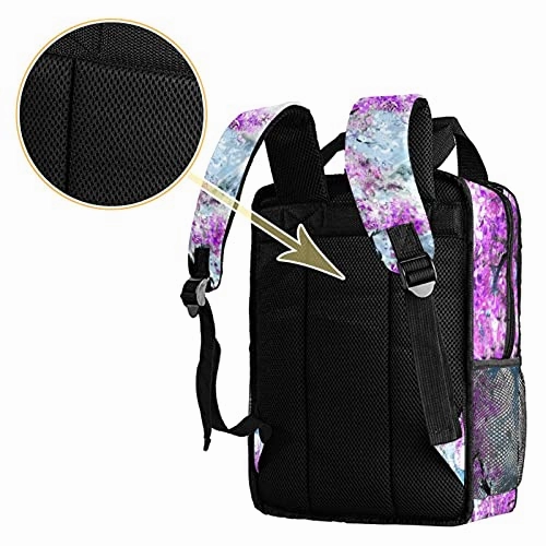 LORVIES Japanese Sakura Mountain School Bag for Student Bookbag Teens Travel Backpack Casual Daypack Travel Hiking Camping
