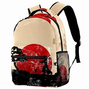 LORVIES Retro Japanese Martial Lightweight School Classic Backpack Travel Rucksack for Girls Women Kids Teens
