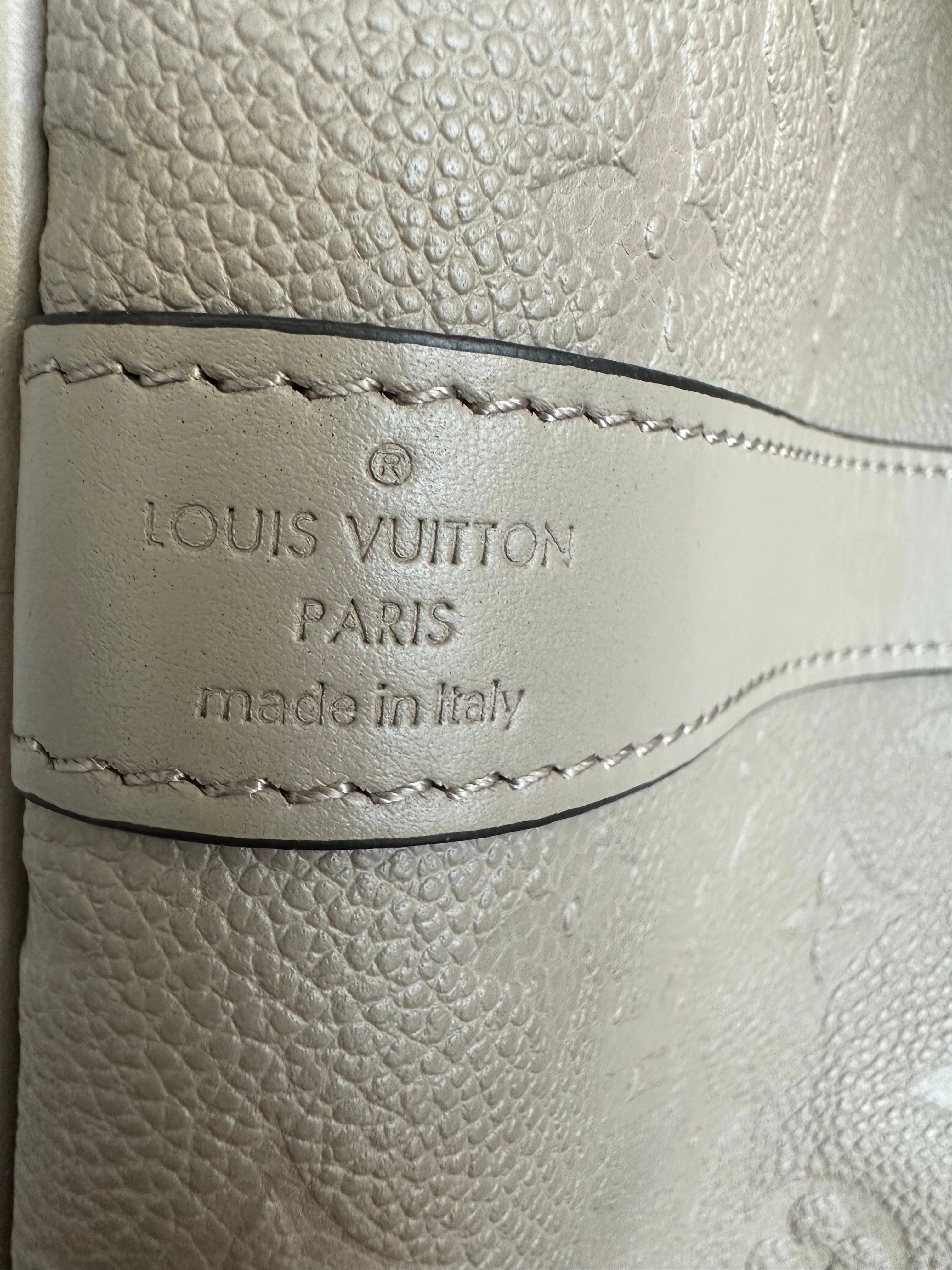 Louis Vuitton Beige Empreinte Monogram Keepall 45