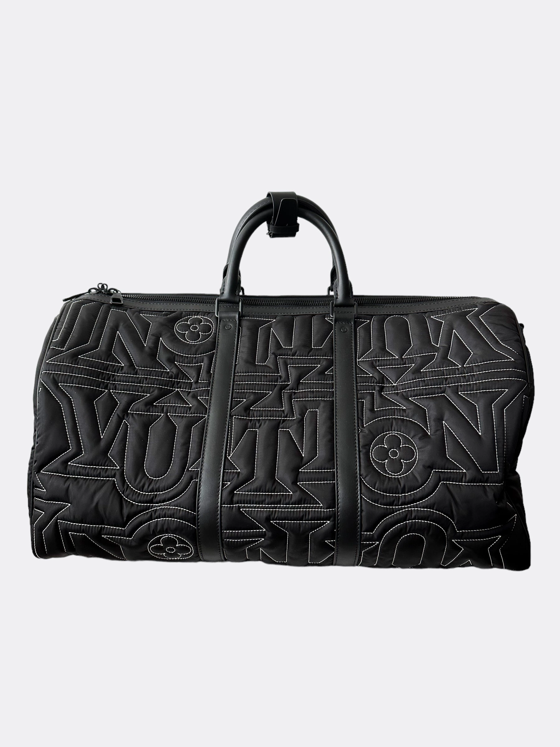 Louis Vuitton Black & White Snow Capsule Keepall 50