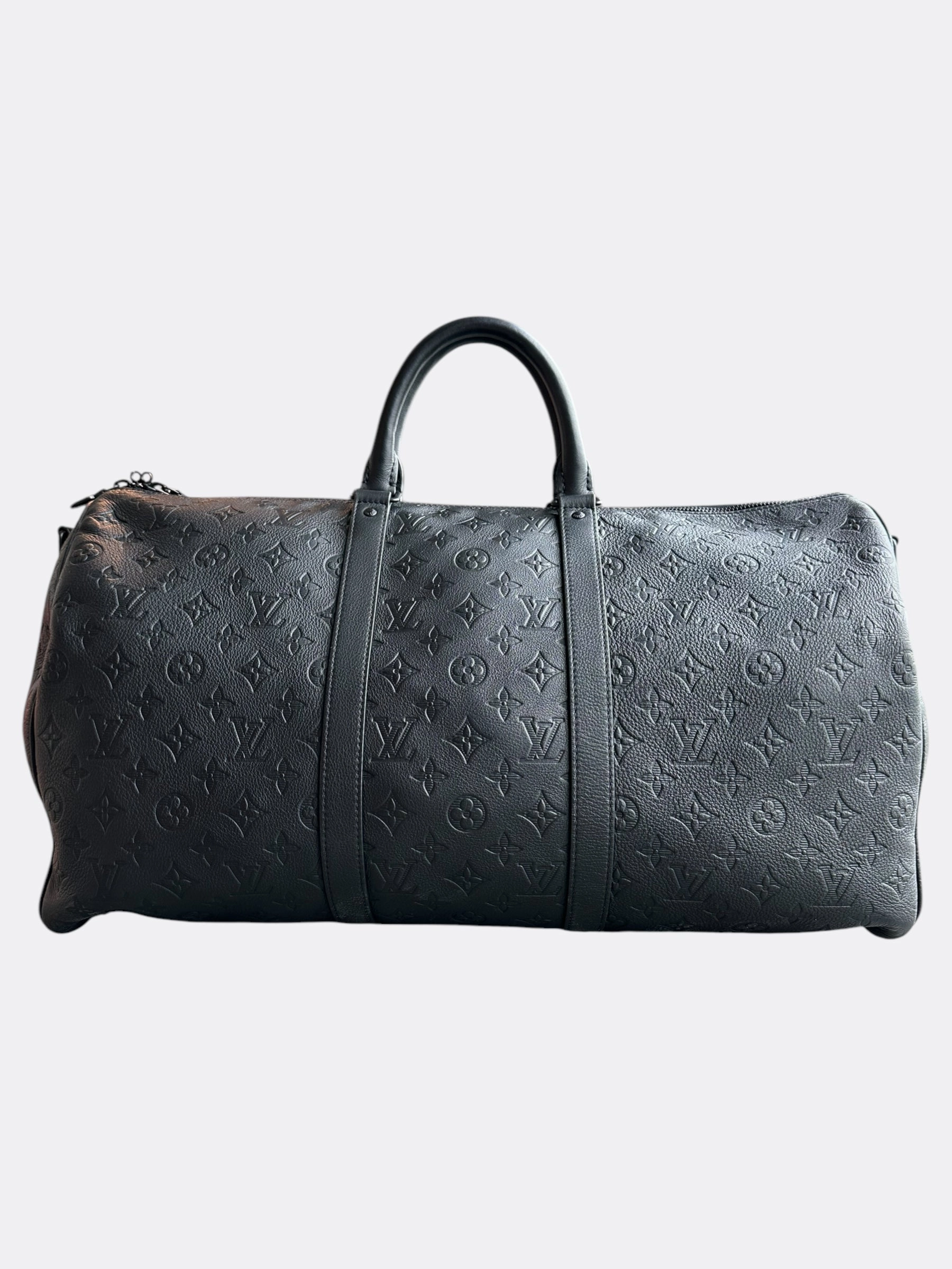 Louis Vuitton Black Monogram Shadow Keepall 50
