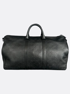 Louis Vuitton Black Monogram Shadow Keepall 50
