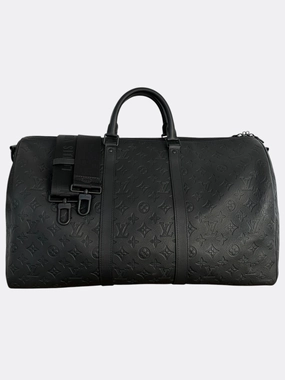 Louis Vuitton Black Monogram Shadow Keepall 50