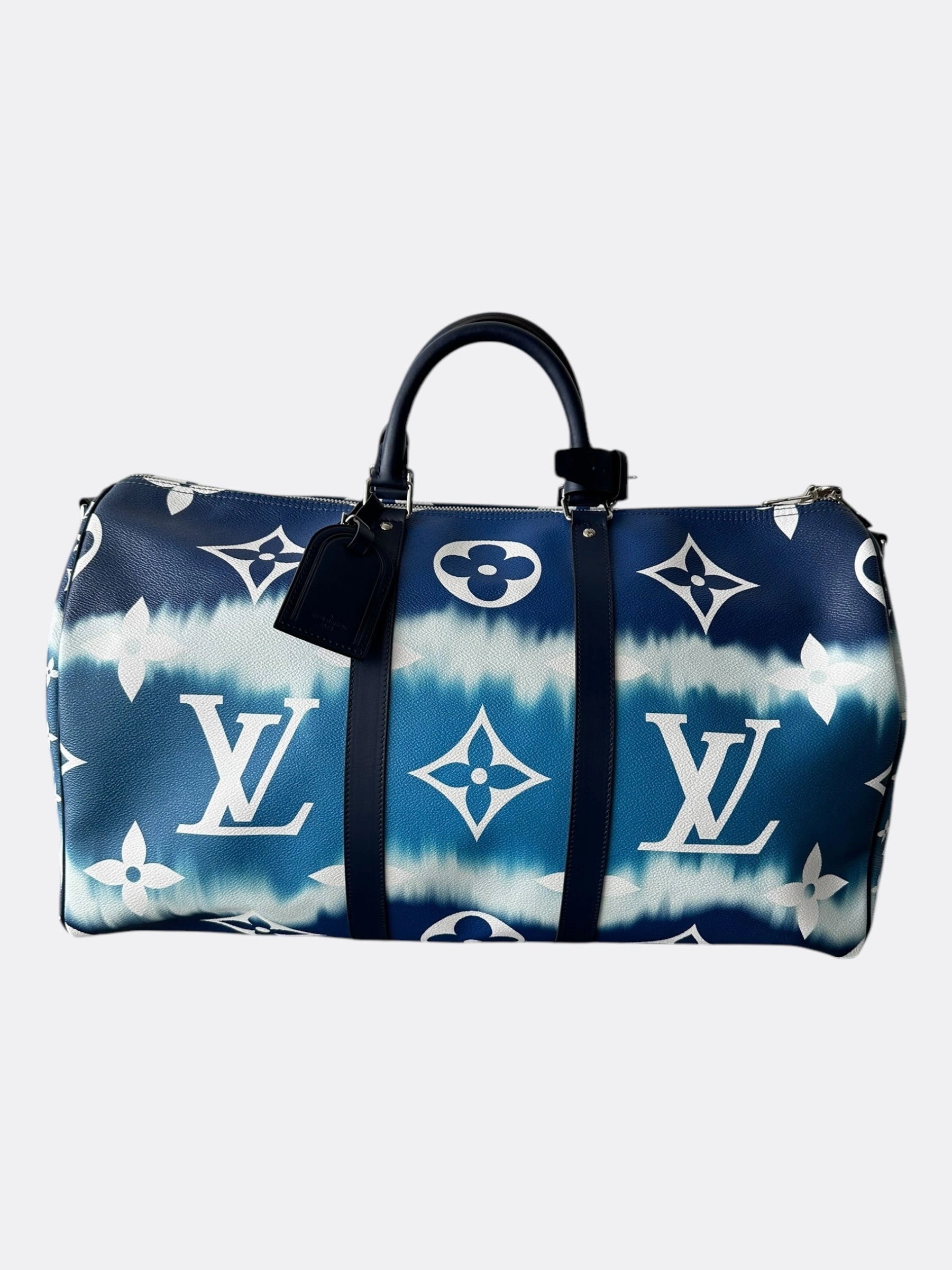 Louis Vuitton Blue & White Escale Monogram Keepall 50