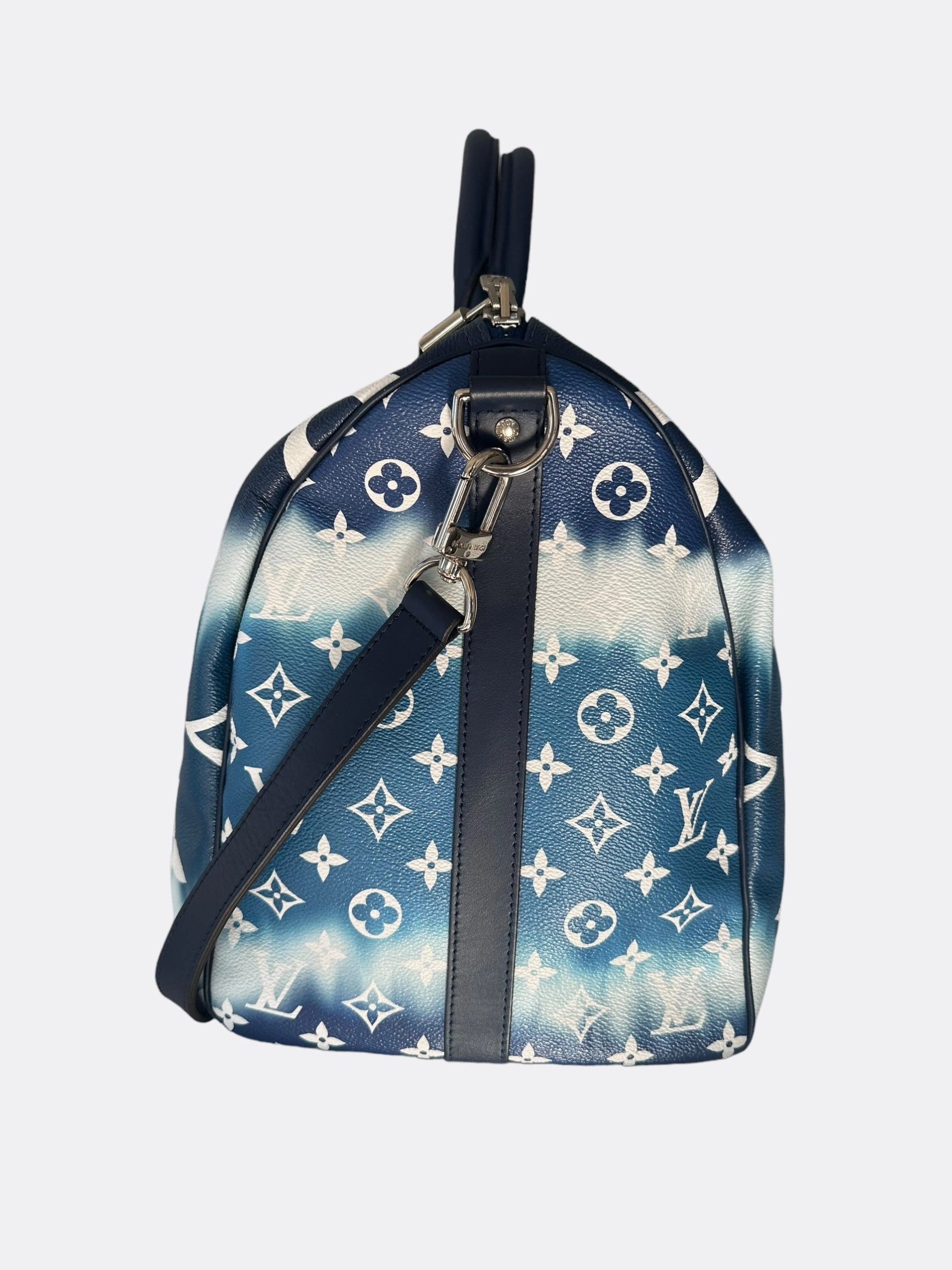 Louis Vuitton Blue & White Escale Monogram Keepall 50