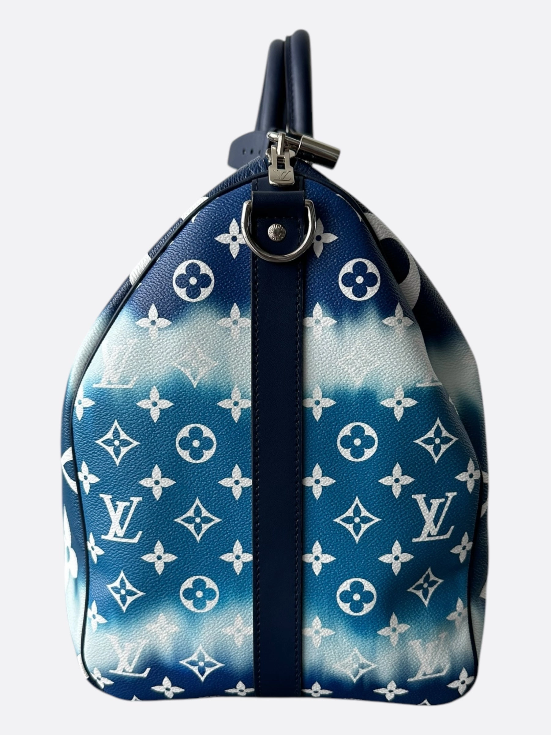 Louis Vuitton Blue & White Escale Monogram Keepall 50