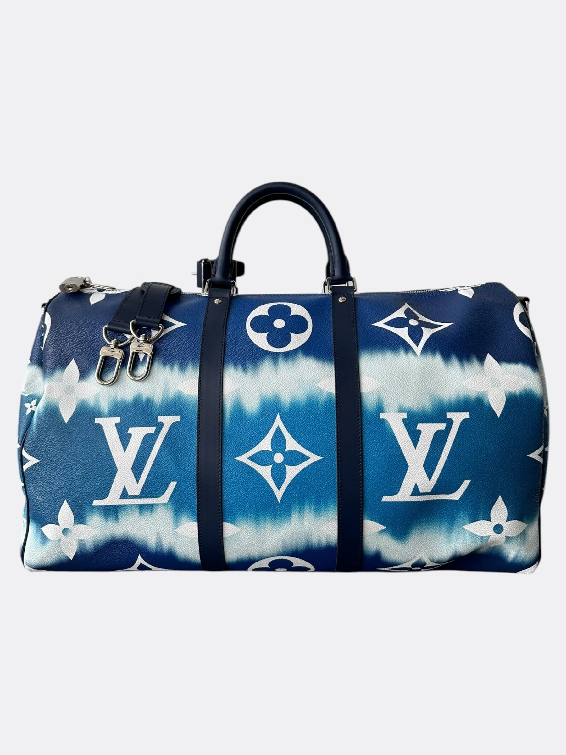Louis Vuitton Blue & White Escale Monogram Keepall 50