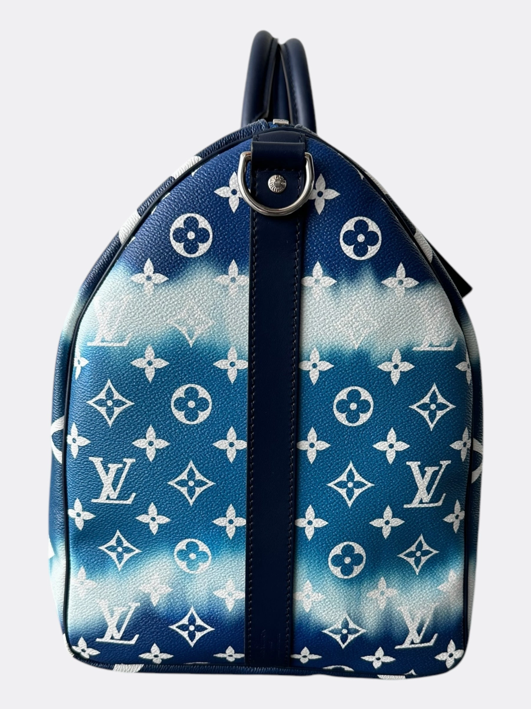 Louis Vuitton Blue & White Escale Monogram Keepall 50