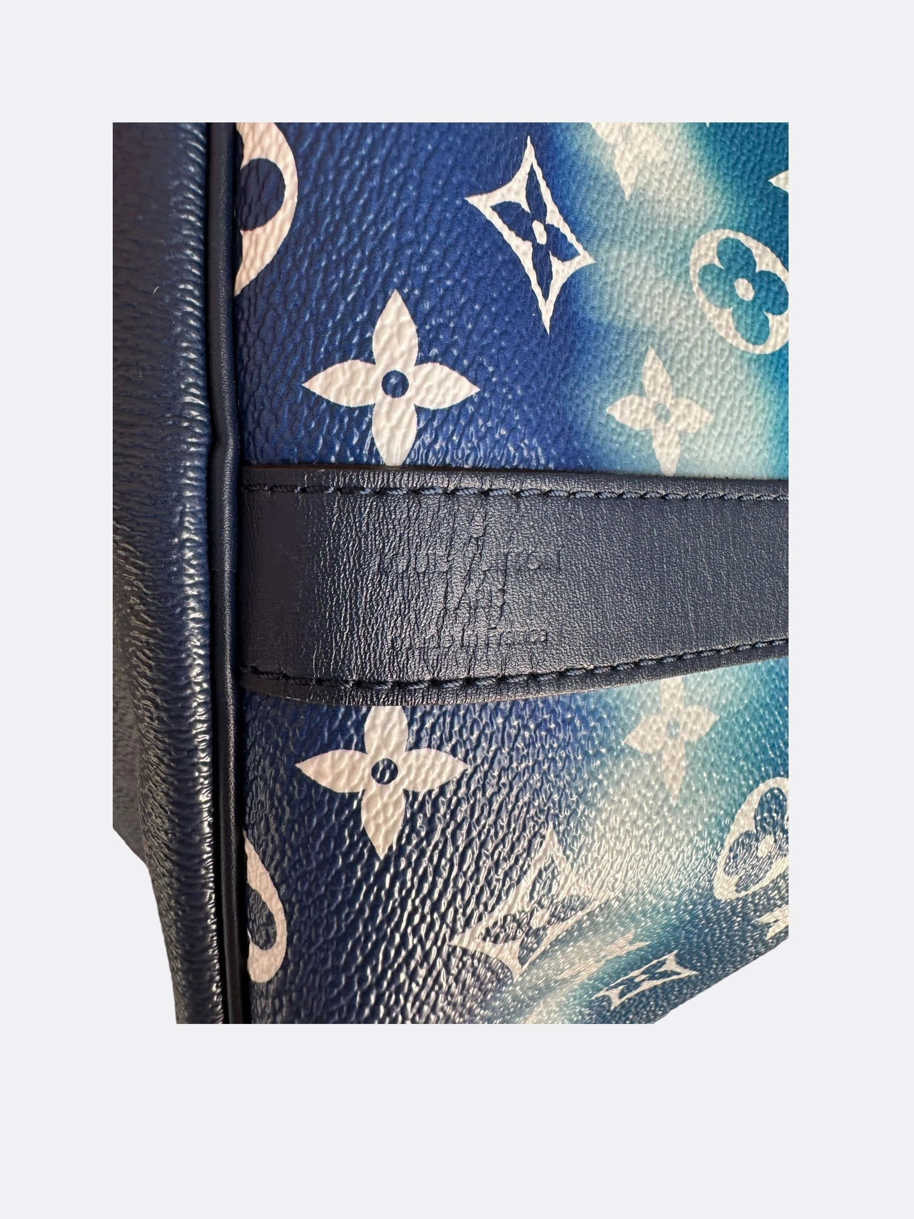 Louis Vuitton Blue & White Escale Monogram Keepall 50