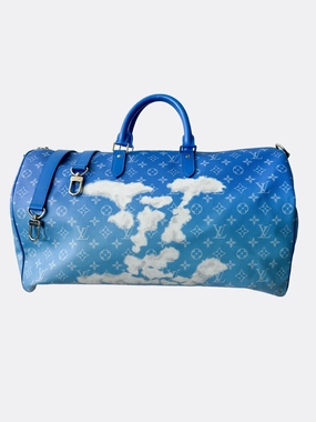 Louis Vuitton Blue Cloud Monogram Keepall 50