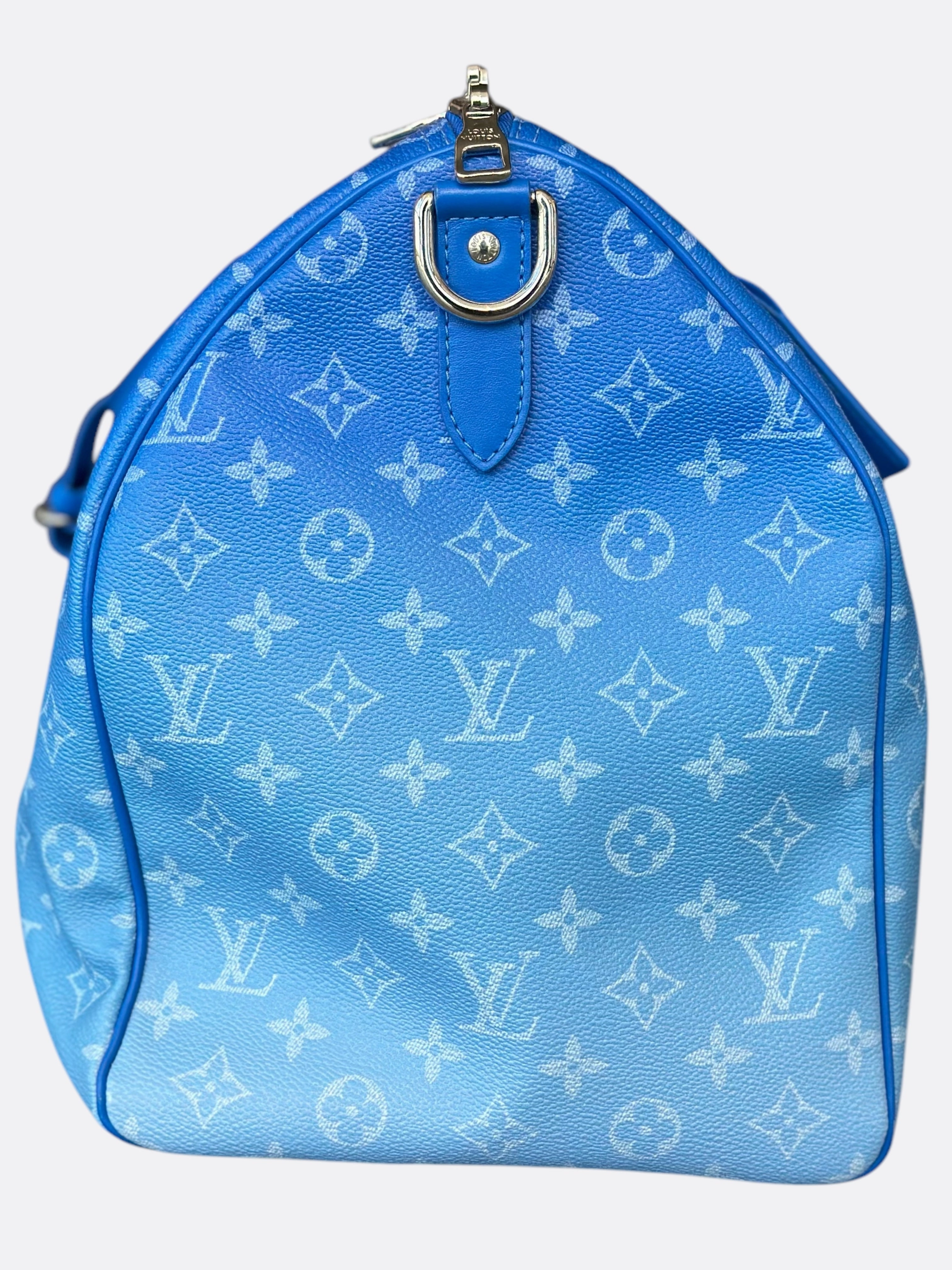Louis Vuitton Blue Cloud Monogram Keepall 50