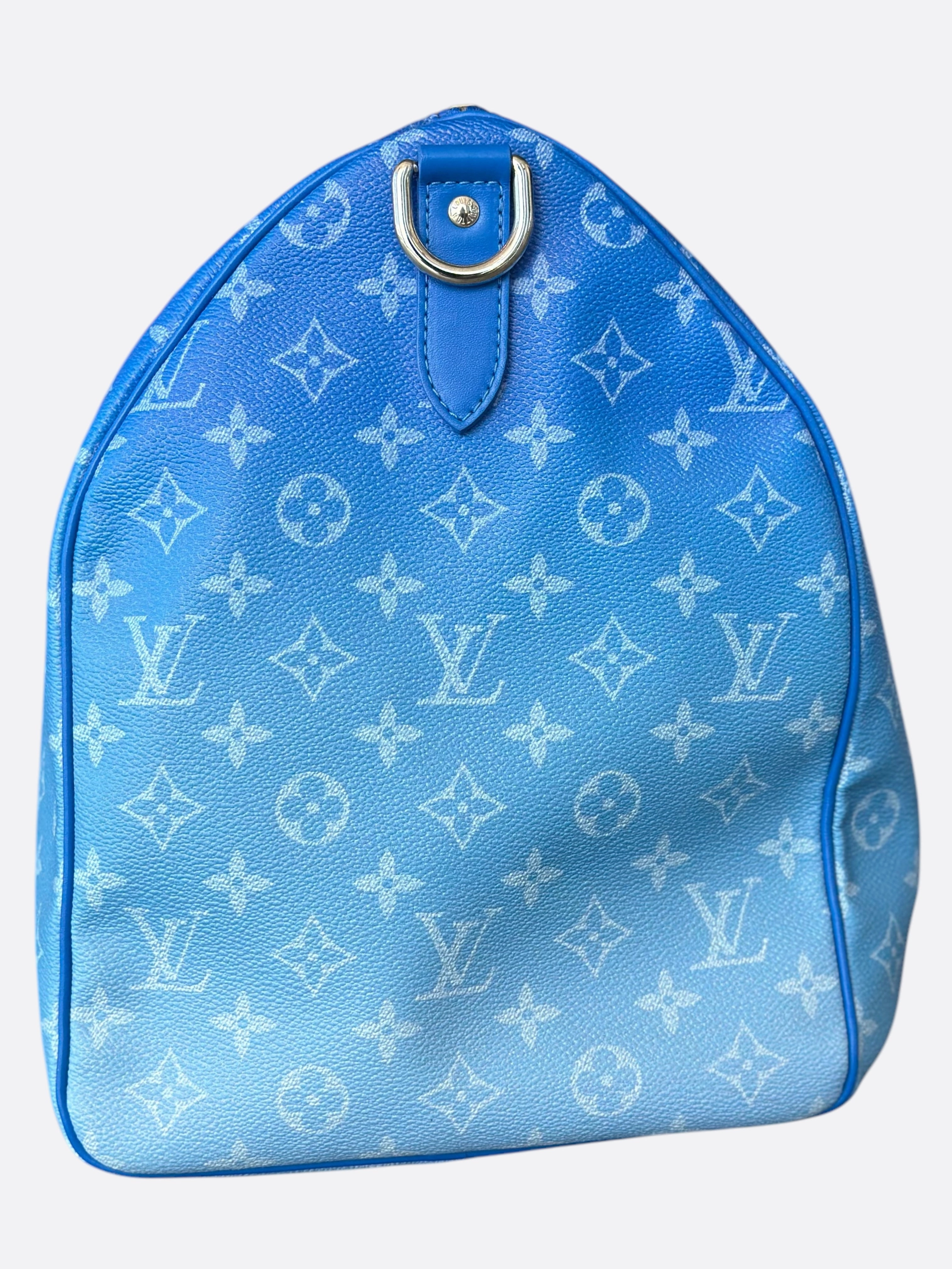 Louis Vuitton Blue Cloud Monogram Keepall 50