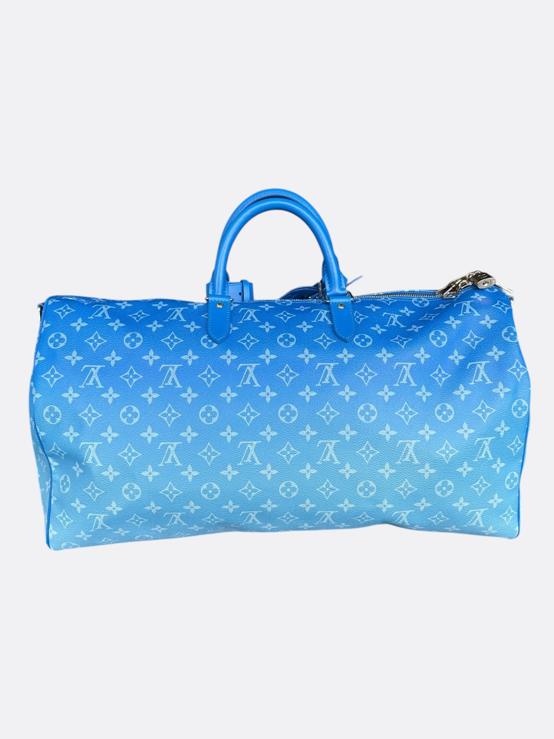 Louis Vuitton Blue Cloud Monogram Keepall 50