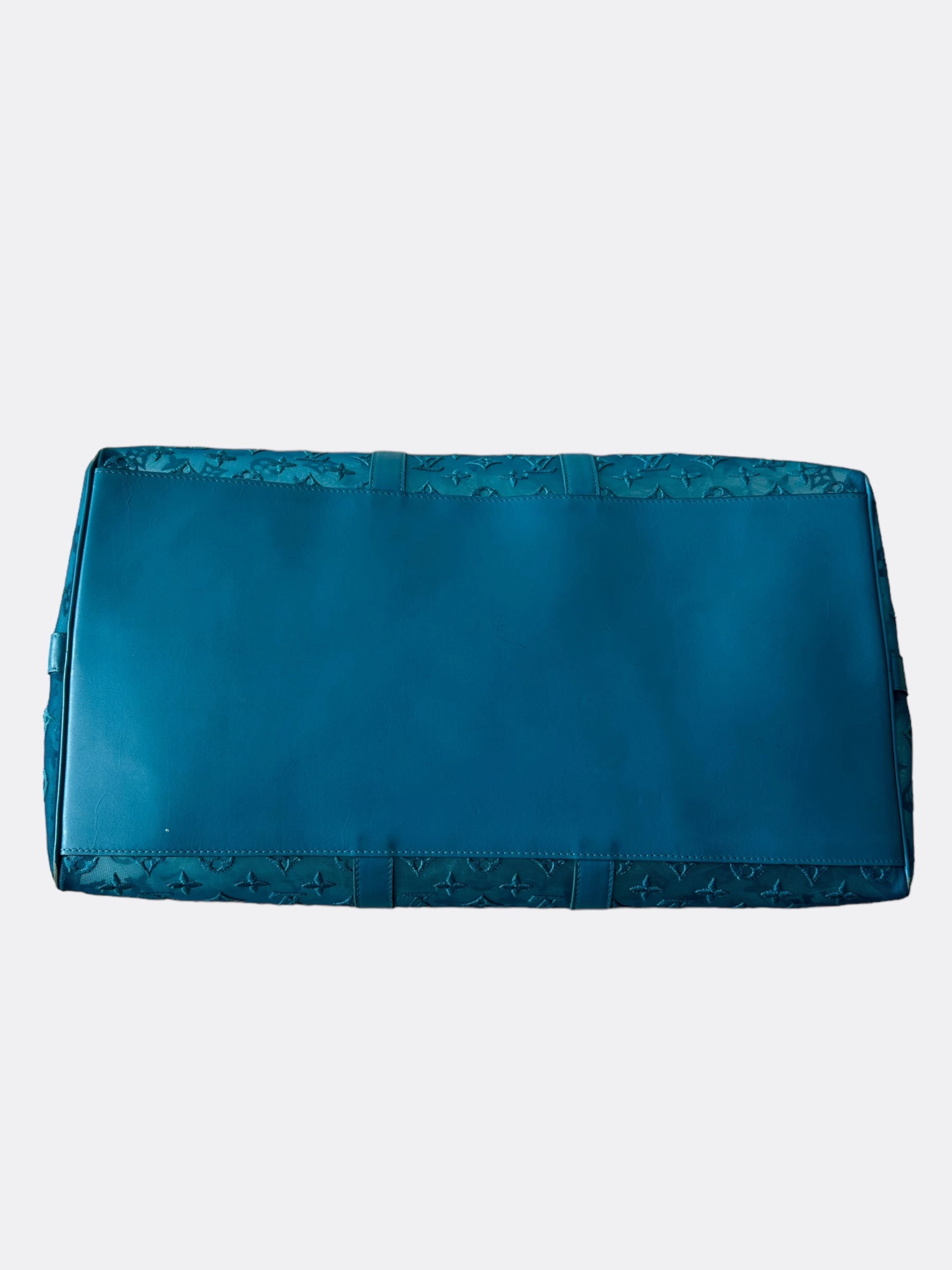 Louis Vuitton Blue Mesh Monogram Triangle Keepall 50