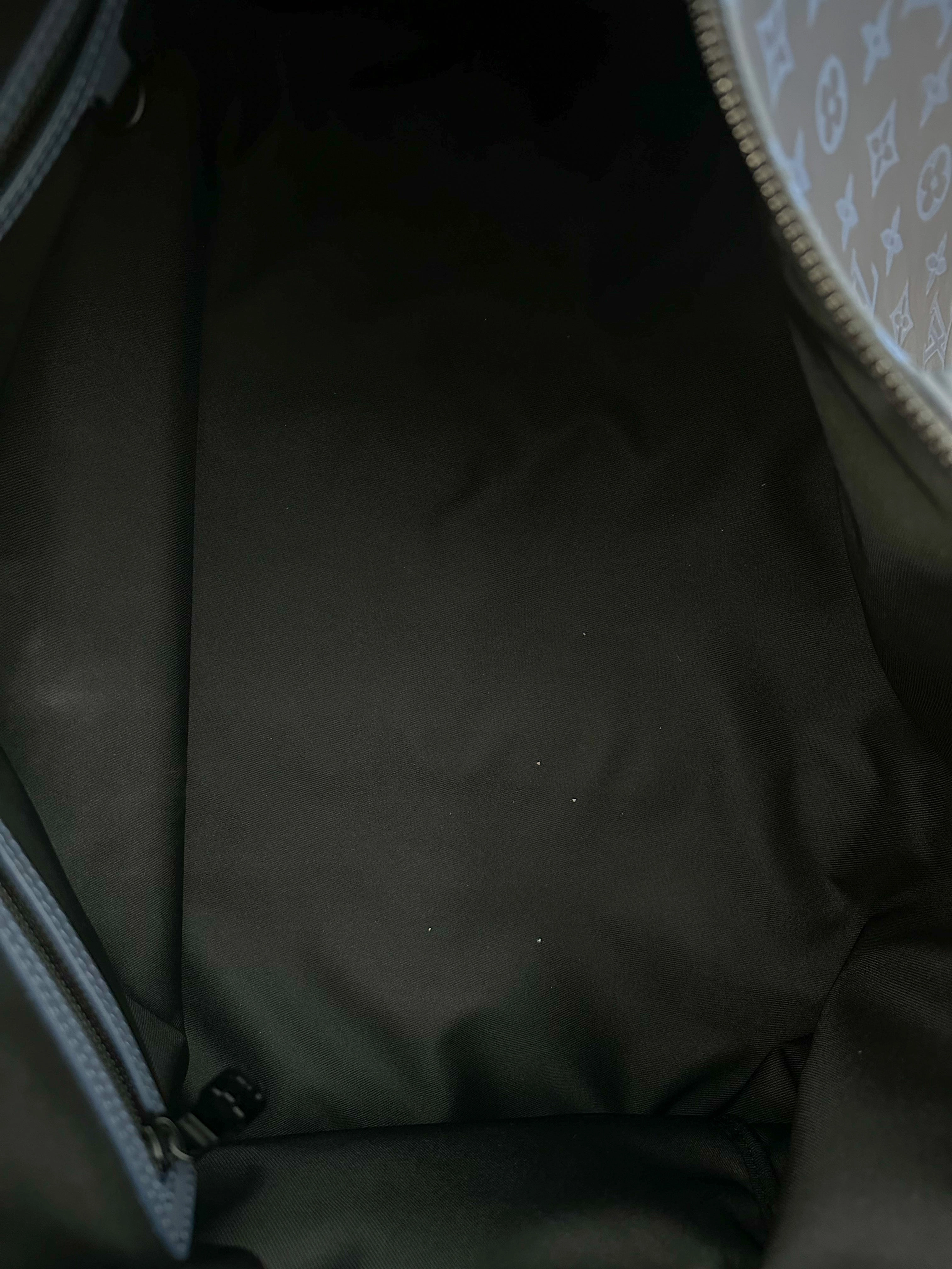 Louis Vuitton Blue Shadow Leather Monogram Keepall 50