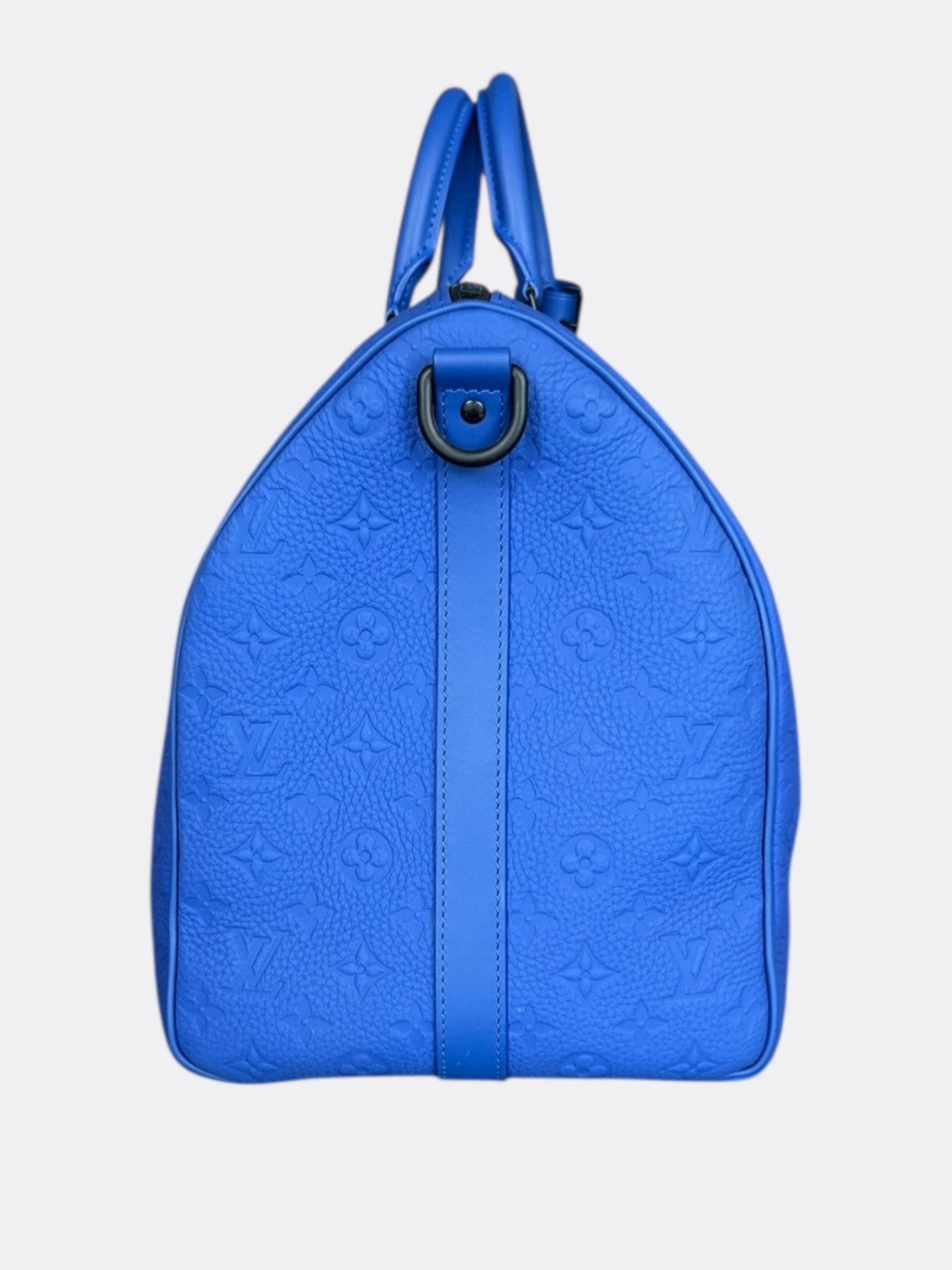 Louis Vuitton Blue Taurillon Monogram Keepall 50