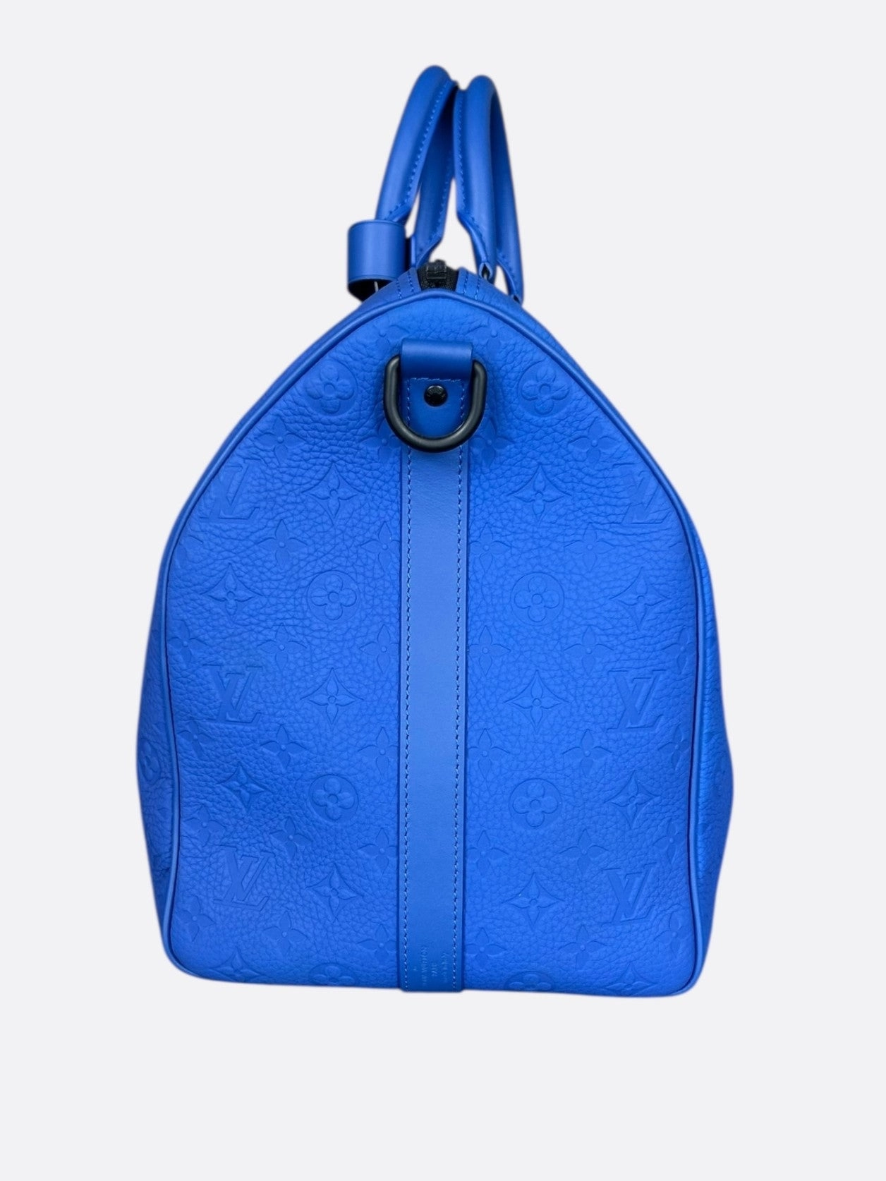 Louis Vuitton Blue Taurillon Monogram Keepall 50