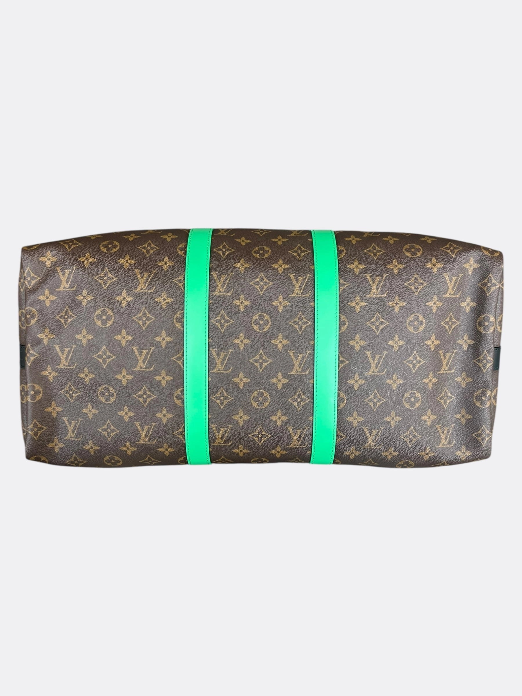 Louis Vuitton Brown & Green Monogram Keepall 50