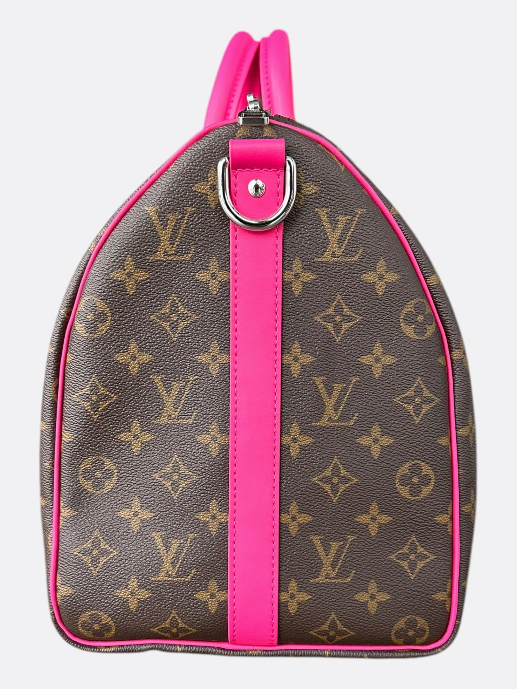 Louis Vuitton Brown & Pink Monogram Keepall 45